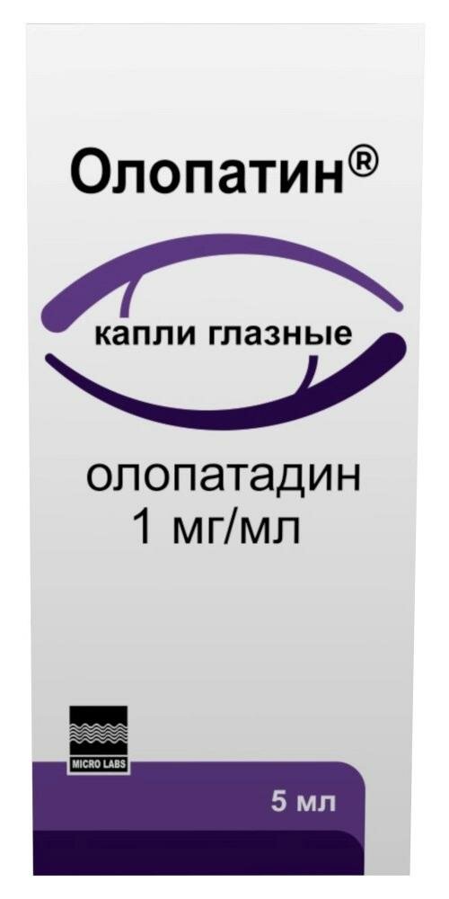 Олопатин гл. капли фл.-кап., 1 мг/мл, 5 мл