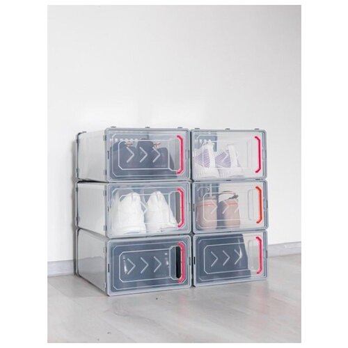 фото Коробки для хранения обуви из пластика design lux, набор из 6 шт. (23х14х33,5) kico