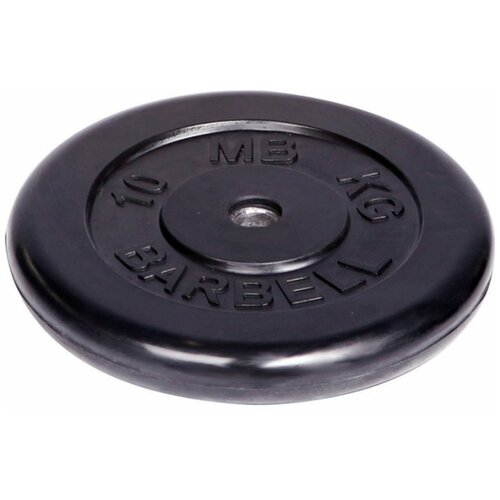 фото Диск обрезин. barbell d 26 мм атлет 10 кг (черный) mb barbell