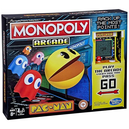 Настольная Игра Pack-Man ПАК-МЕН с аркадным аппаратом монополия Monopoly my arcade pac man pocket player handheld game console 3 built in games drmdgunl3227 yellow