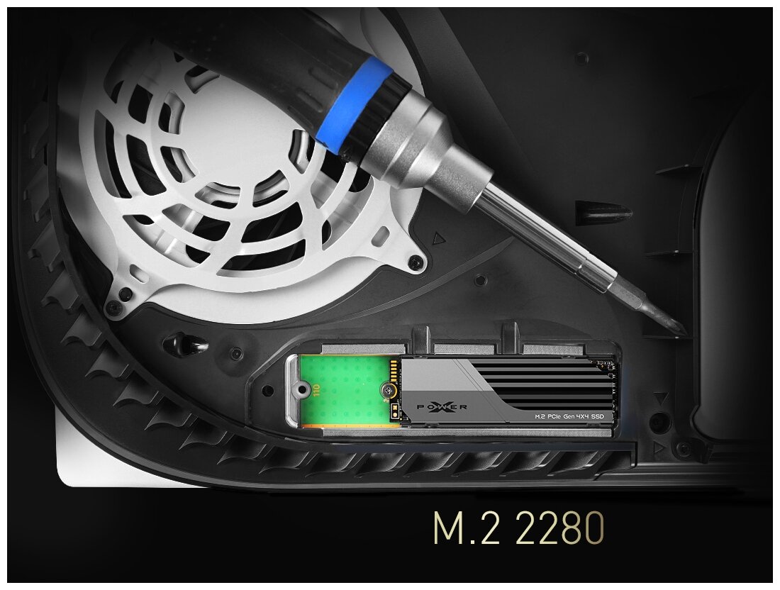 Твердотельный накопитель Silicon Power XS70 1024ГБ, M.2 2280, PCI-E 4.0 x4, M.2 SP01KGBP44XS7005 - фото №6