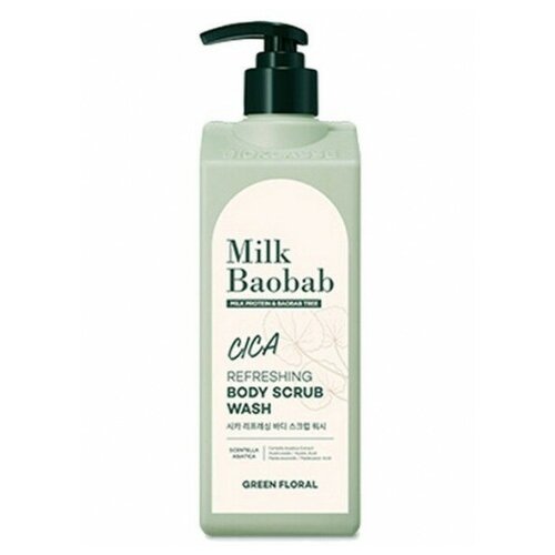 Гель-скраб для душа MilkBaobab Cica Body Scrub Wash (500 мл) бальзам для волос milkbaobab milkbaobab high cera treatment mimosa 500 мл