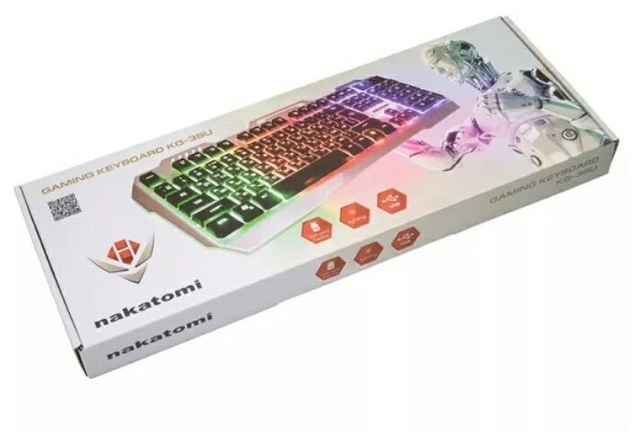 Игровая клавиатура проводная Nakatomi Dialog KG-35U Gaming, (Bloody LK Optic), серый металлик