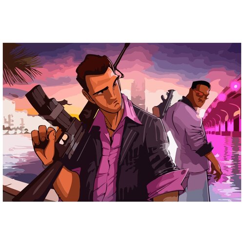 Картина по номерам на холсте игра Grand Theft Auto 5380 картина по номерам на холсте игра grand theft auto 5380 40x30