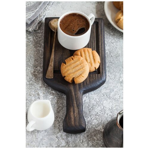 Мини доска из темного ясеня для сервировки