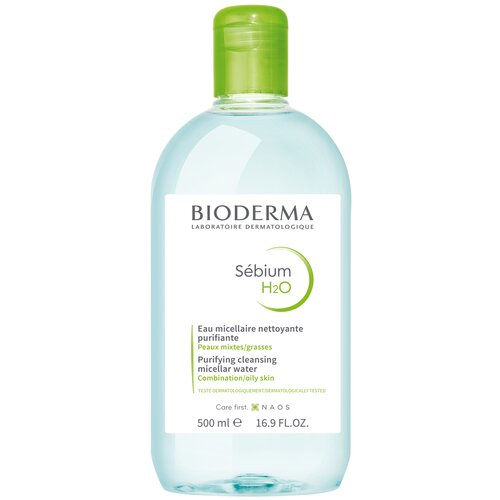 Bioderma мицеллярная вода Sebium H2O, 500 мл мицеллярная вода для смешанной и жирной кожи sebium h2o