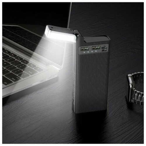 Внешний аккумулятор 10000mah 2A 2xUSB с лампой Power Bank-портативная зарядка для телефона айфона и андроид смартфона 231200₽