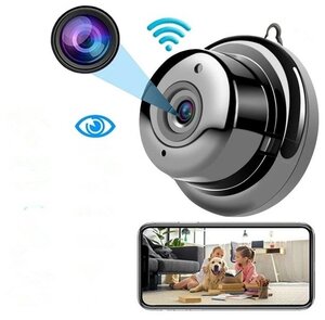 Мини камера видеонаблюдения ( видеоняня ) режим день-ночь двухсторонняя связь V380 (WI-FI P2P IP)
