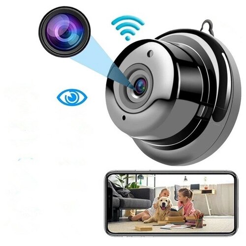 Мини камера видеонаблюдения (видеоняня) режим день-ночь двухсторонняя связь V380 (WI-FI P2P IP)