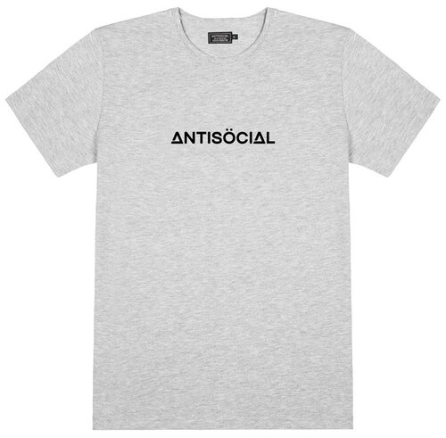 Футболка ANTISOCIAL, размер L, серый