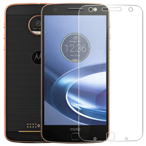 Защитная пленка MyPads (только на плоскую поверхность экрана, НЕ закругленная) для телефона Motorola Moto Z 5.5 глянцевая