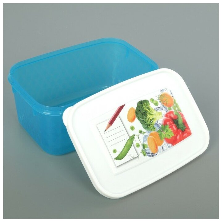 Контейнер для замораживания и хранения продуктов phibo «Кристалл», 1,3 л, с декором, цвет микс - фотография № 5