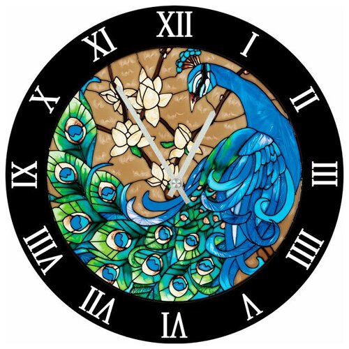 фото Svs настенные часы svs 4002830 узор жар птица