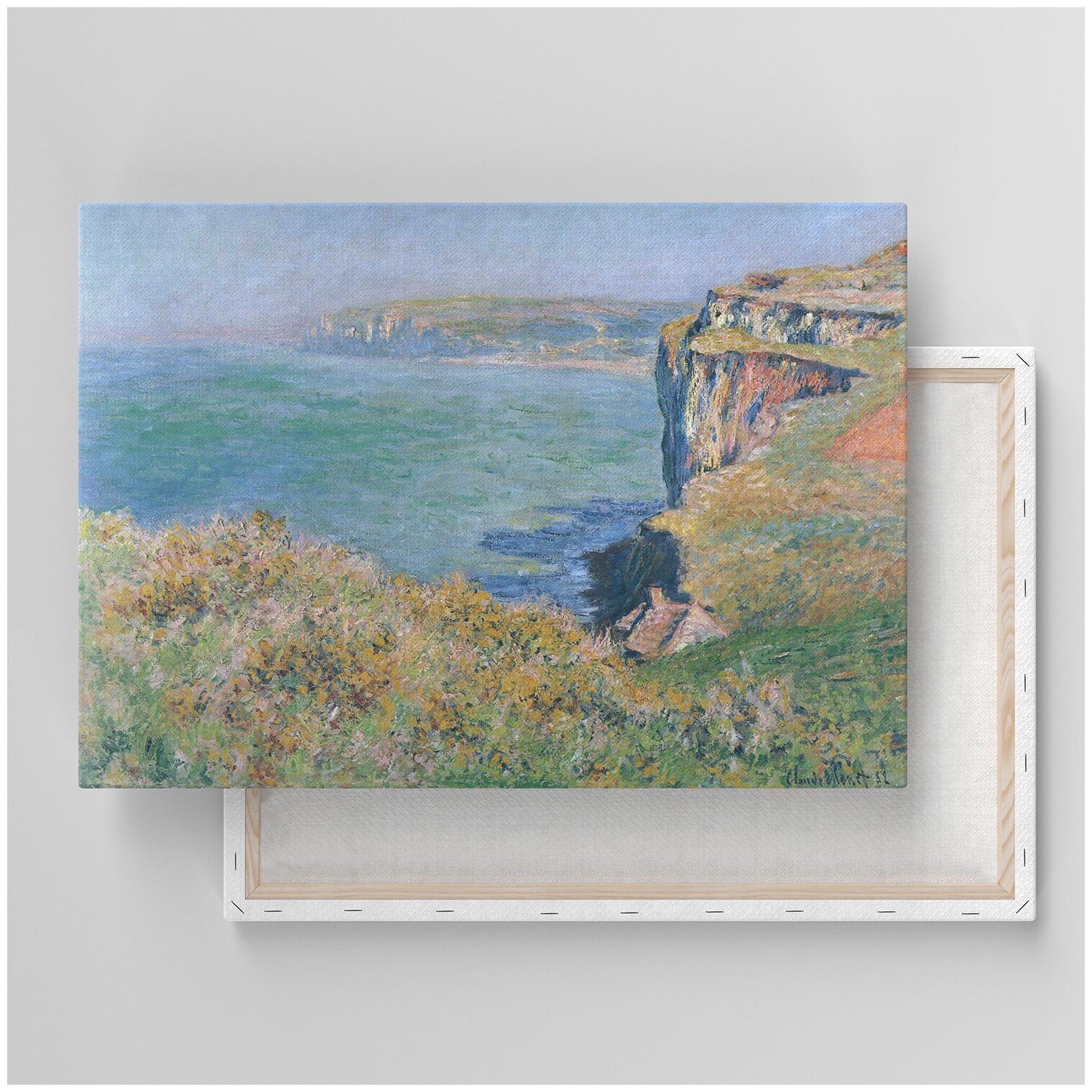 Картина на холсте с подрамником / Monet Claude - Cliff at Grainval, 1882 / Клод Моне