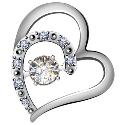 фото Подвеска из белого золота юк бриант с танцующим бриллиантом pwi8268d diamant-online