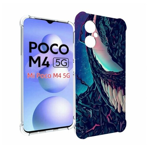 Чехол MyPads полу веном для Xiaomi Poco M4 5G задняя-панель-накладка-бампер чехол mypads полу веном для xiaomi redmi a1 задняя панель накладка бампер