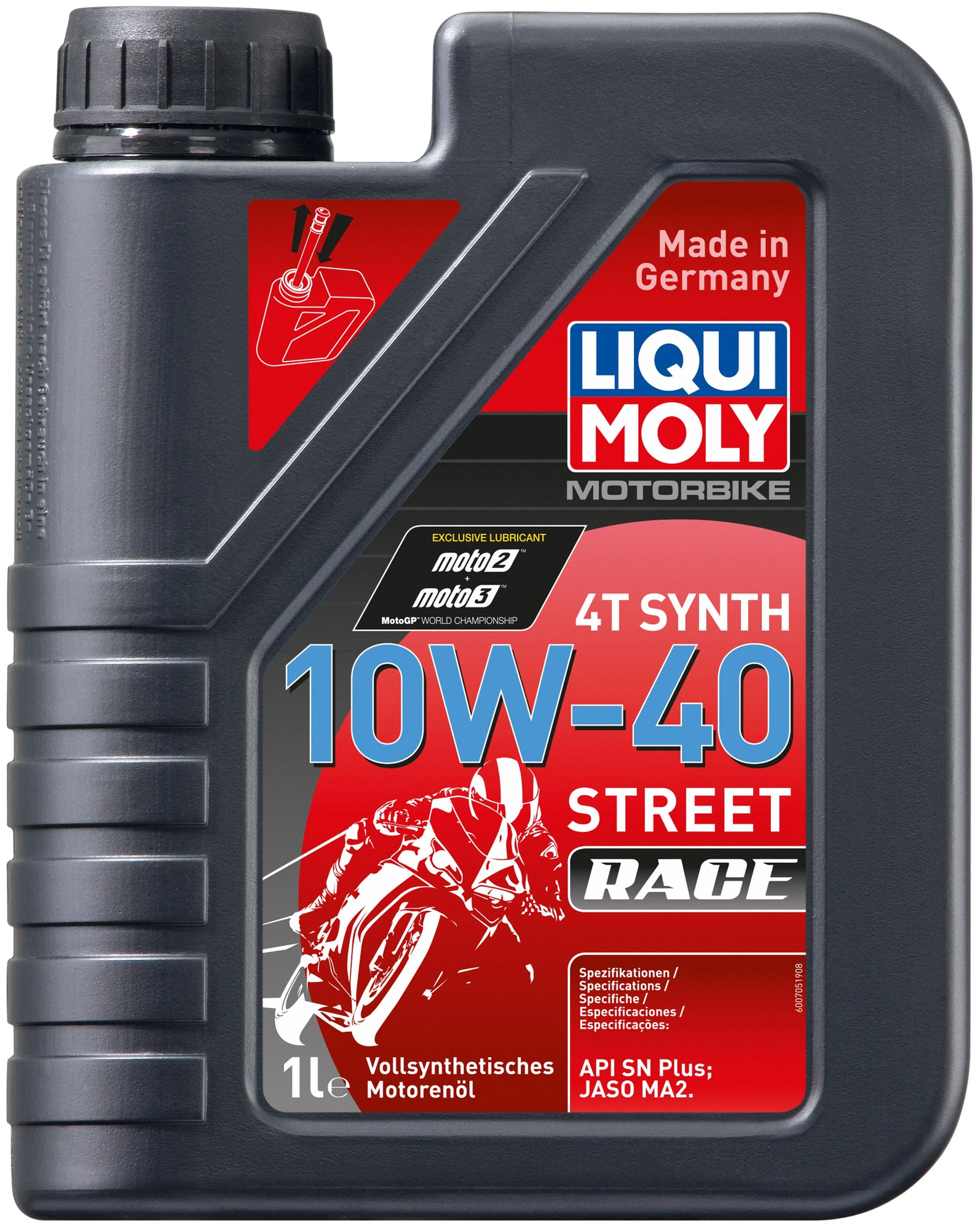 Синтетическое моторное масло LIQUI MOLY Motorbike 4T Synth Street Race 10W-40