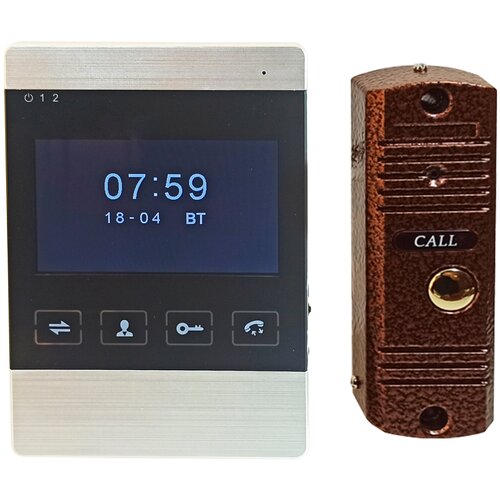 Проводной видеодомофон Seon B-430-20 с записью по движению в облако или на карту памяти, домофон в квартиру, в частный дом, видеозвонок