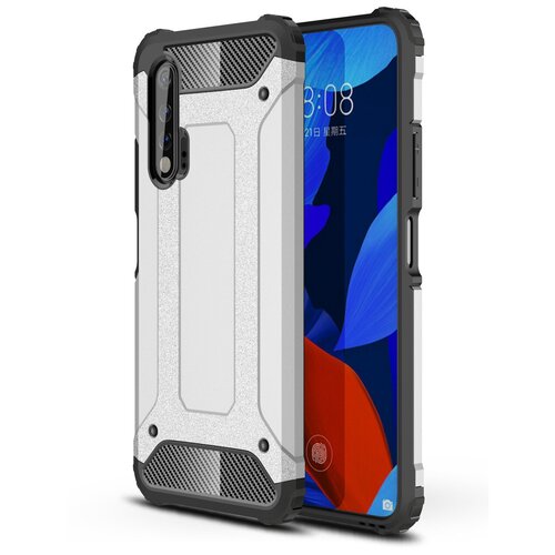 фото Чехол-бампер mypads для huawei p40 pro противоударный усиленный ударопрочный серебристый