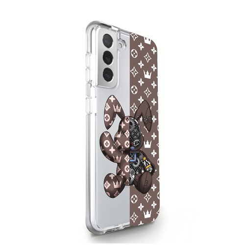 фото Прозрачный силиконовый чехол musthavecase для samsung galaxy s21 bunny коричневый для самсунг галакси с21 противоударный