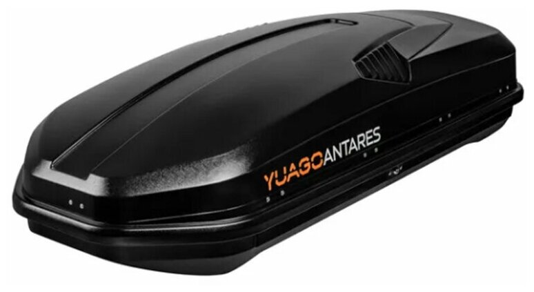 Автобокс YUAGO Antares (бокс на крышу Яго Антарес) двухсторонний 580л. матовый черный (тиснение)