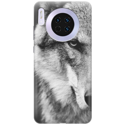 GOSSO Ультратонкий силиконовый чехол-накладка для Huawei Mate 30 с принтом Спокойный волк gosso ультратонкий силиконовый чехол накладка для honor 10 с принтом спокойный волк