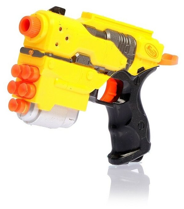 Пистолет "Штурм" для детей стреляет мягкими пулями, цвета микс