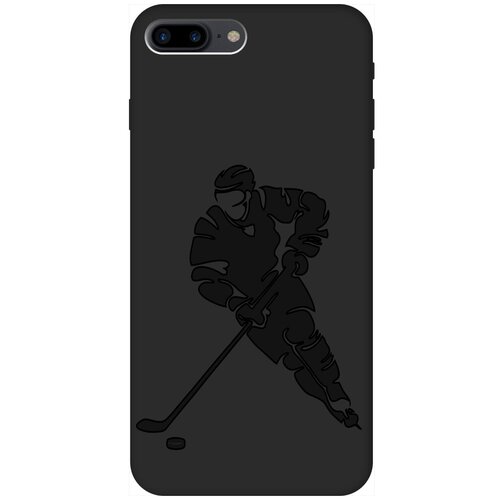 Силиконовый чехол на Apple iPhone 8 Plus / 7 Plus / Эпл Айфон 7 Плюс / 8 Плюс с рисунком Hockey Soft Touch черный