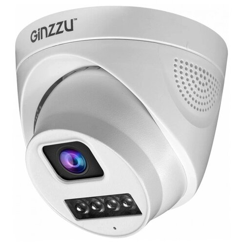 Камера в/наблюдения GINZZU HID-4301A, IP 4.0Mp, 3.6mm, куп, IR 20м, IP66, пл. мет