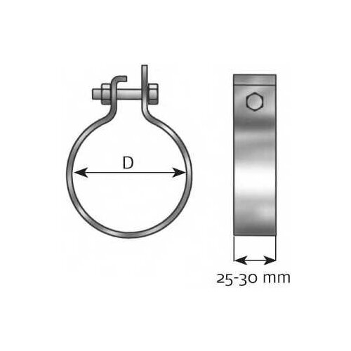 Хомут глушителя КАМАЗ-5490 MAN (d=114.50) (цинк) E- line DINEX DINEX 99714