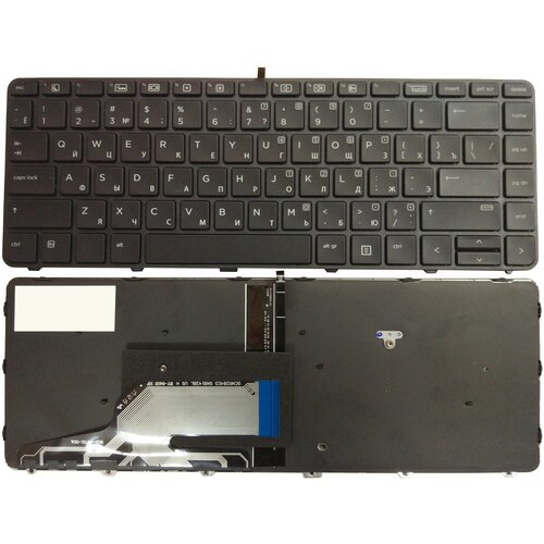 Клавиатура для ноутбука HP Probook 430 G3 440 G3 430 G4 черная с черной рамкой и подсветкой 1546₽