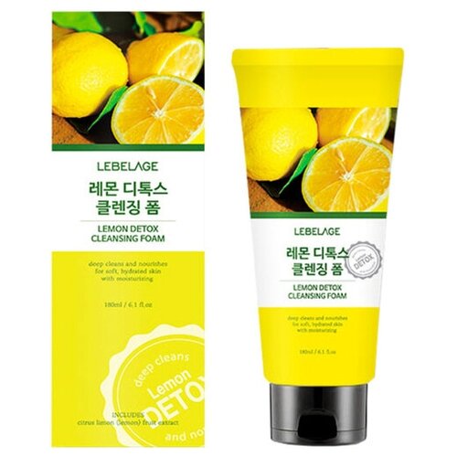 Lebelage Пенка для умывания с лимоном - Lemon detox cleansing foam, 180мл