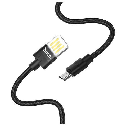 Кабель USB - MicroUSB Hoco U55 (оплетка нейлон) Черный кабель usb microusb hoco u55