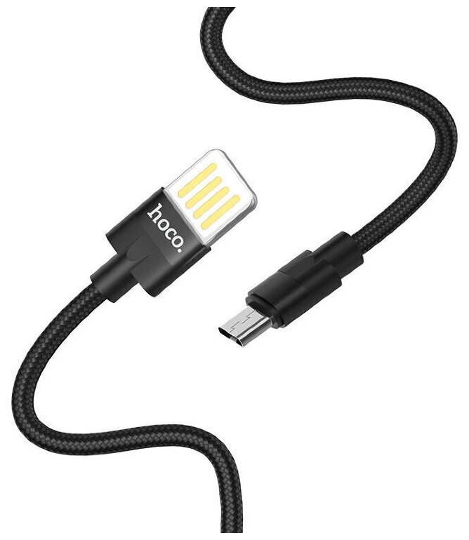 Кабель USB - MicroUSB Hoco U55 (оплетка нейлон) Черный