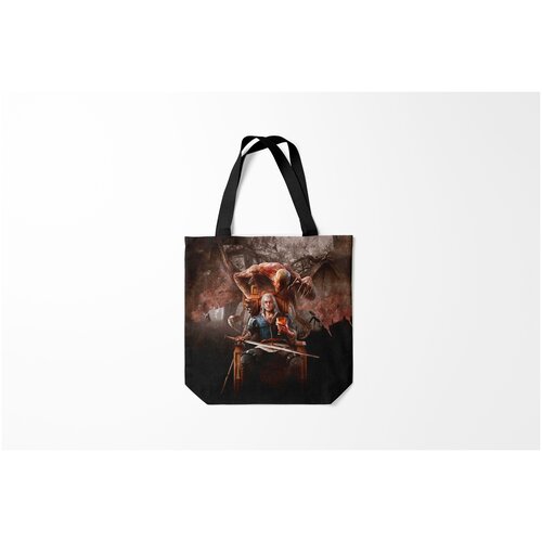 фото Сумка-шоппер / 40х40 см / сериалы / ведьмак кровь и burnettie