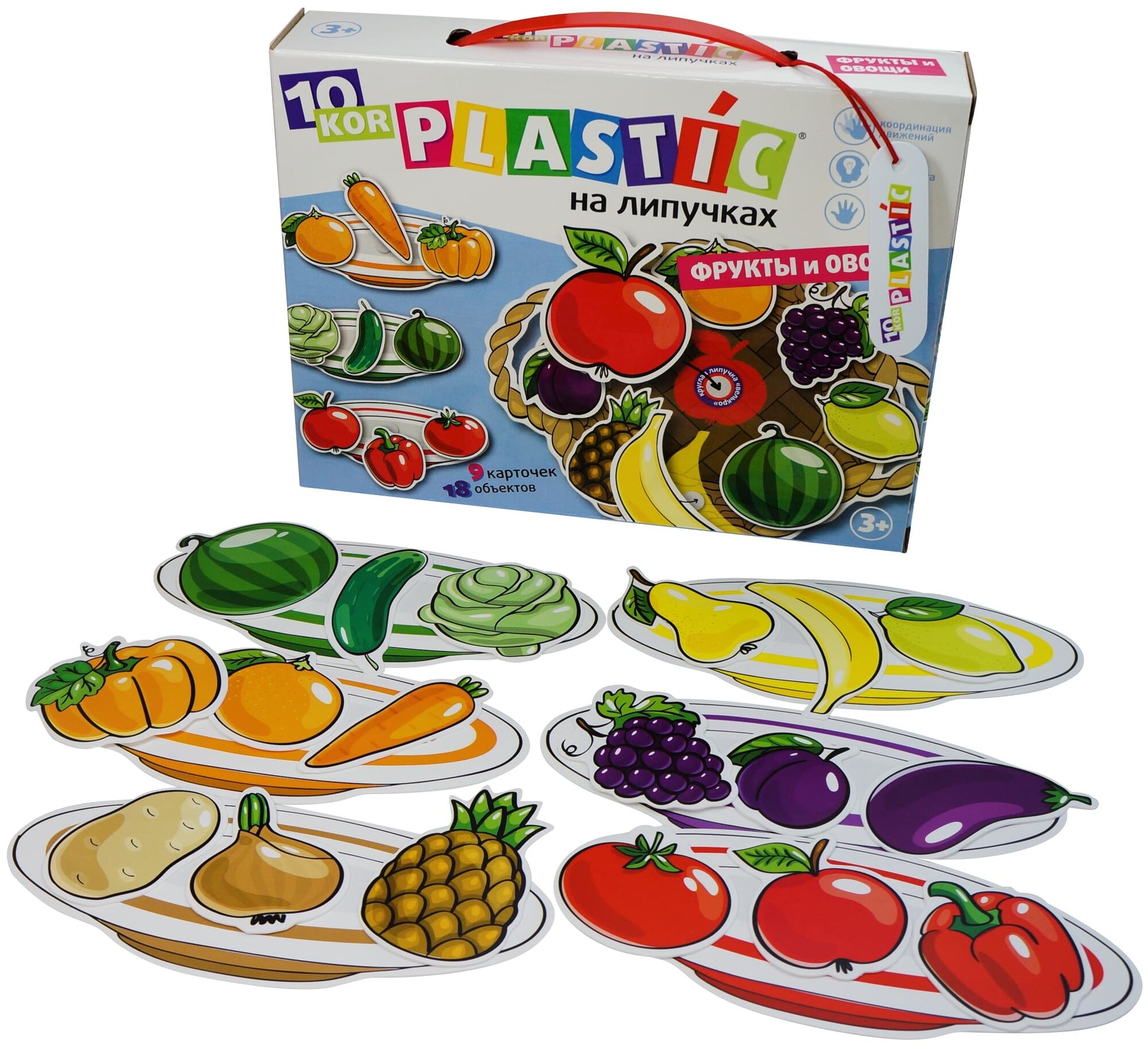 Настольная игра Десятое Королевство Plastic на липучках Фрукты и овощи - фото №3