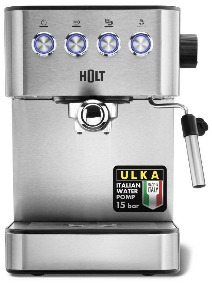 Кофемашина (кофеварка) рожковая (электрическая) для кухни Holt HT-СM-008