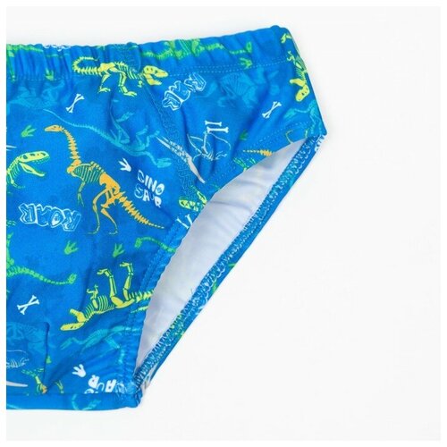 фото Котмаркот плавки купальные для мальчика, цвет синий/динозавры, рост 128 см