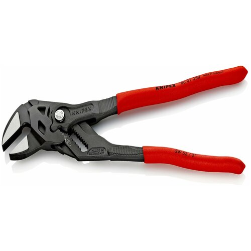 фото Клещи переставные knipex - гаечный ключ, 40 мм (1 1/2"), l-180 мм, хром, 1- к ручки, держатель. kn-8601250sb