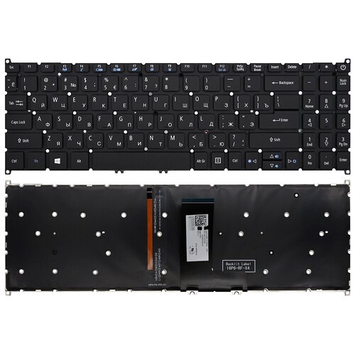 Клавиатура для ноутбука Acer Swift 3 SF315-41G черная с подсветкой 2097₽