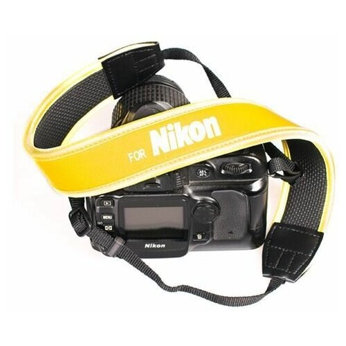 фото Ремень matin m-6725 для фотоаппаратов nikon, неопреновый желтый