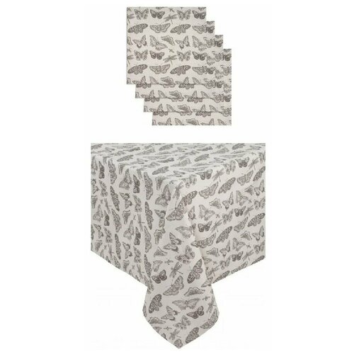 фото Guten morgen скатерть + 4 салфетки babochki (140х150 см)