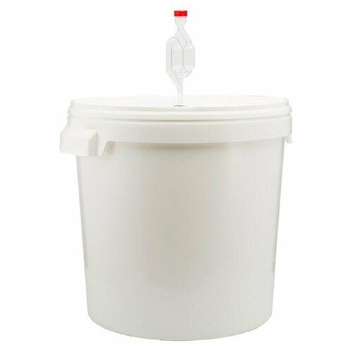 Емкость (бак, ведро) для брожения 32,9 л., с гидрозатвором (с отверстием под гидрозатвор)