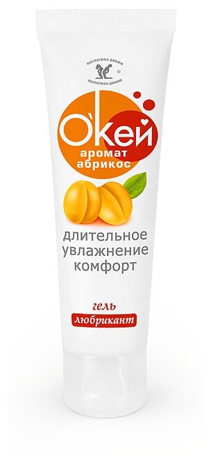 Гель-крем-смазка  Биоритм Окей с ароматом абрикоса, 50 г, 50 мл, абрикос, 1 шт.