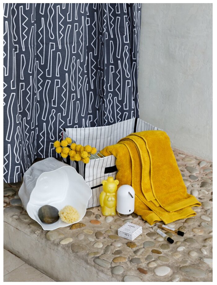 Полотенце банное горчичного цвета из коллекции Essential, 90х150 см - фотография № 7