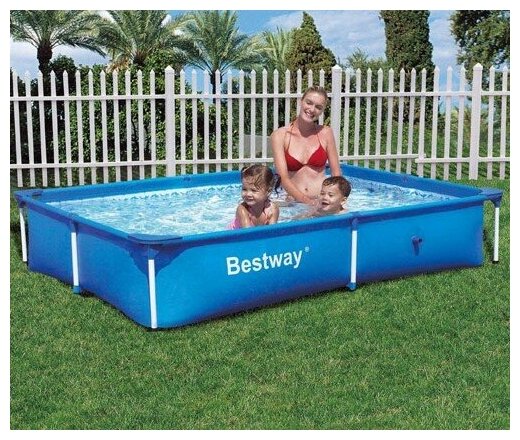 Бассейн Bestway Splash Jr. Frame 221х150х43 см 56040/56401 - фото №5