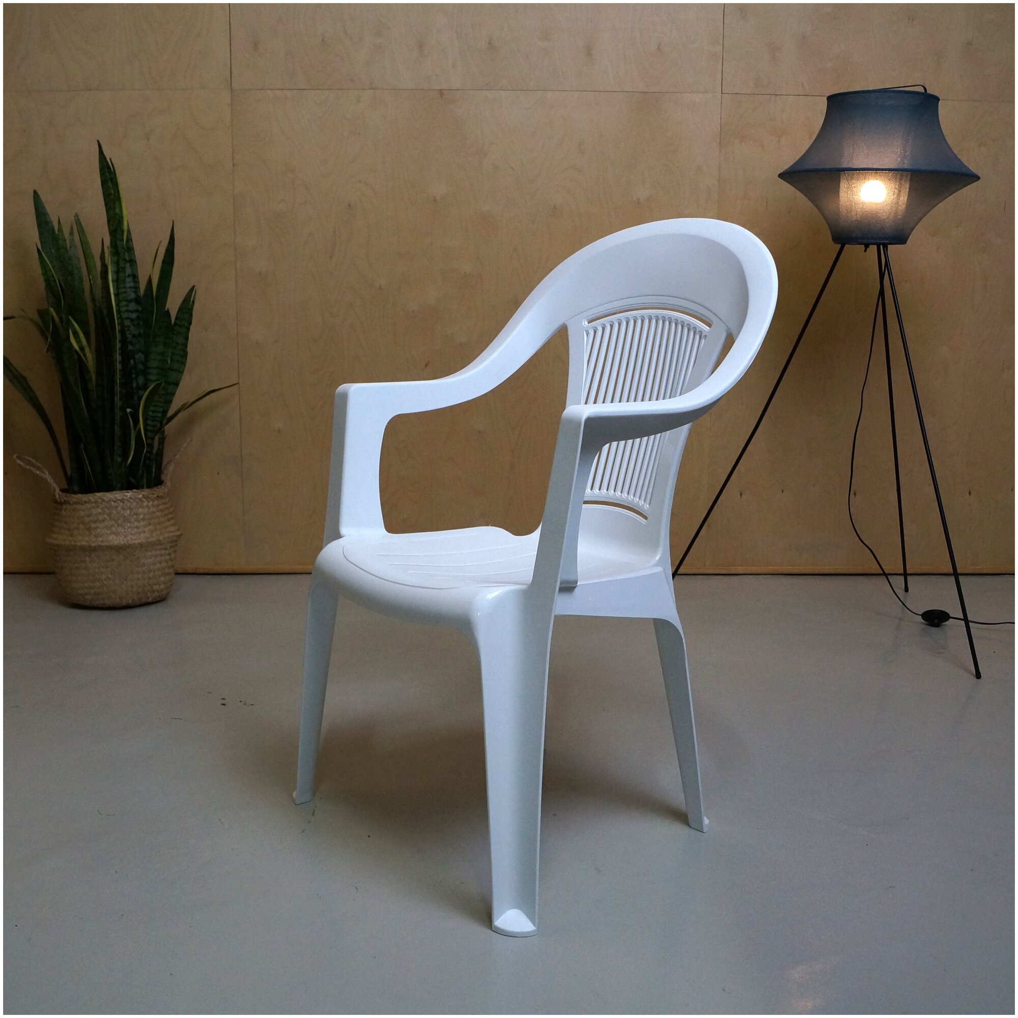 Садовые пластиковые кресла Венеция, Белый, 2 шт - фотография № 4