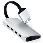 Адаптер USB Type-C Satechi ST-TCDMMAS HDMI 2 х USB 3.0 microSD SD серебристый - изображение