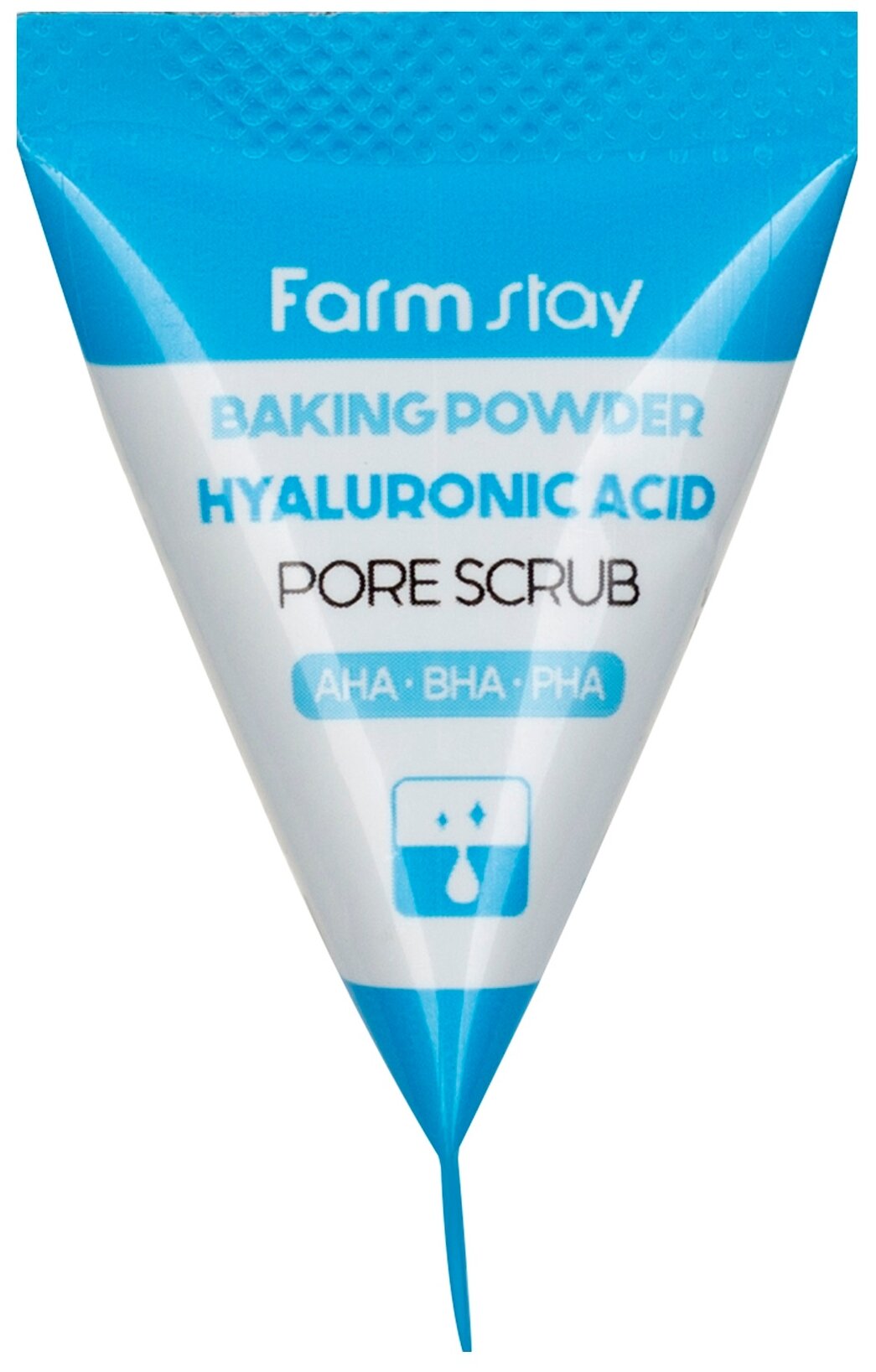 Скраб для очищения пор FarmStay Baking Powder Hyaluronic Acid в пирамидках 25шт*7г - фото №1