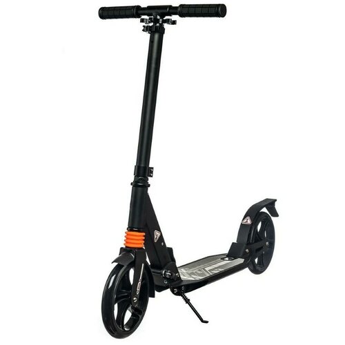фото Самокат городской urban scooter, ножной тормоз, колеса 200 мм, черный